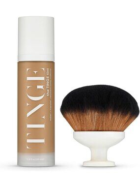 Neutral Body Makeup & Large Brush Set for Flawless Tan, Medium Coverage